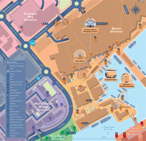 map of the v&a waterfront.